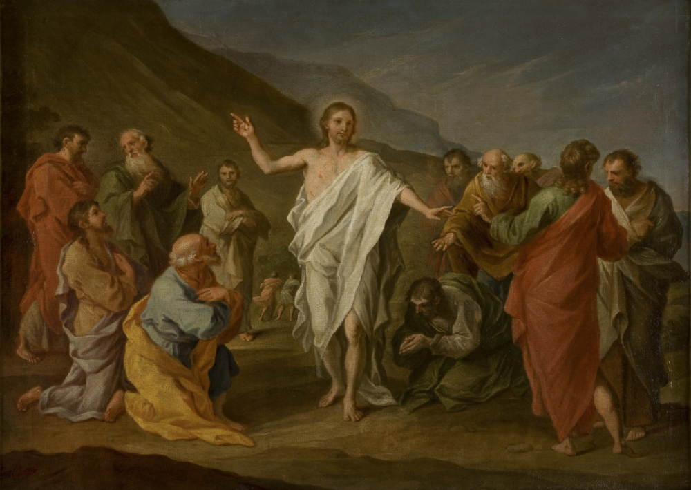 Szymon Czechowicz (1689-1775), Chrystus ukazujący się apostołom po zmartwychwstaniu, 1758, olej na płótnie, Muzeum Narodowe w Krakowie 