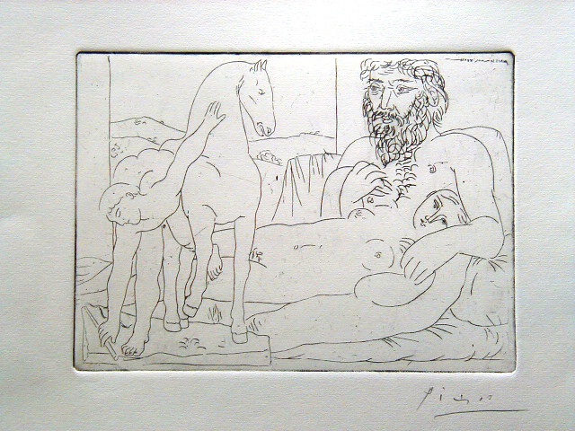 Pablo Picasso, Grafika z teki Vollarda, grafika, linoryt, sztuka XX w., Niezła Sztuka  