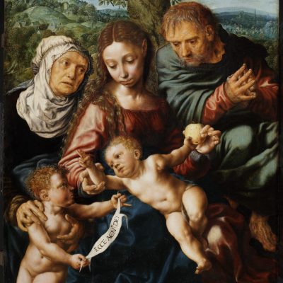 Jan Sanders van Hemessen, Święta Rodzina, malarstwo flamandzkie, obraz, Niezła Sztuka