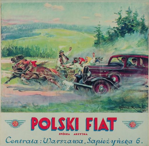 Wojciech Kossak, Polski Fiat , plakat, sztuka polska, niezła sztuka