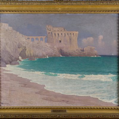 Edward Okuń, Wieża saraceńska, malarstwo, pejzaż, niezła sztuka