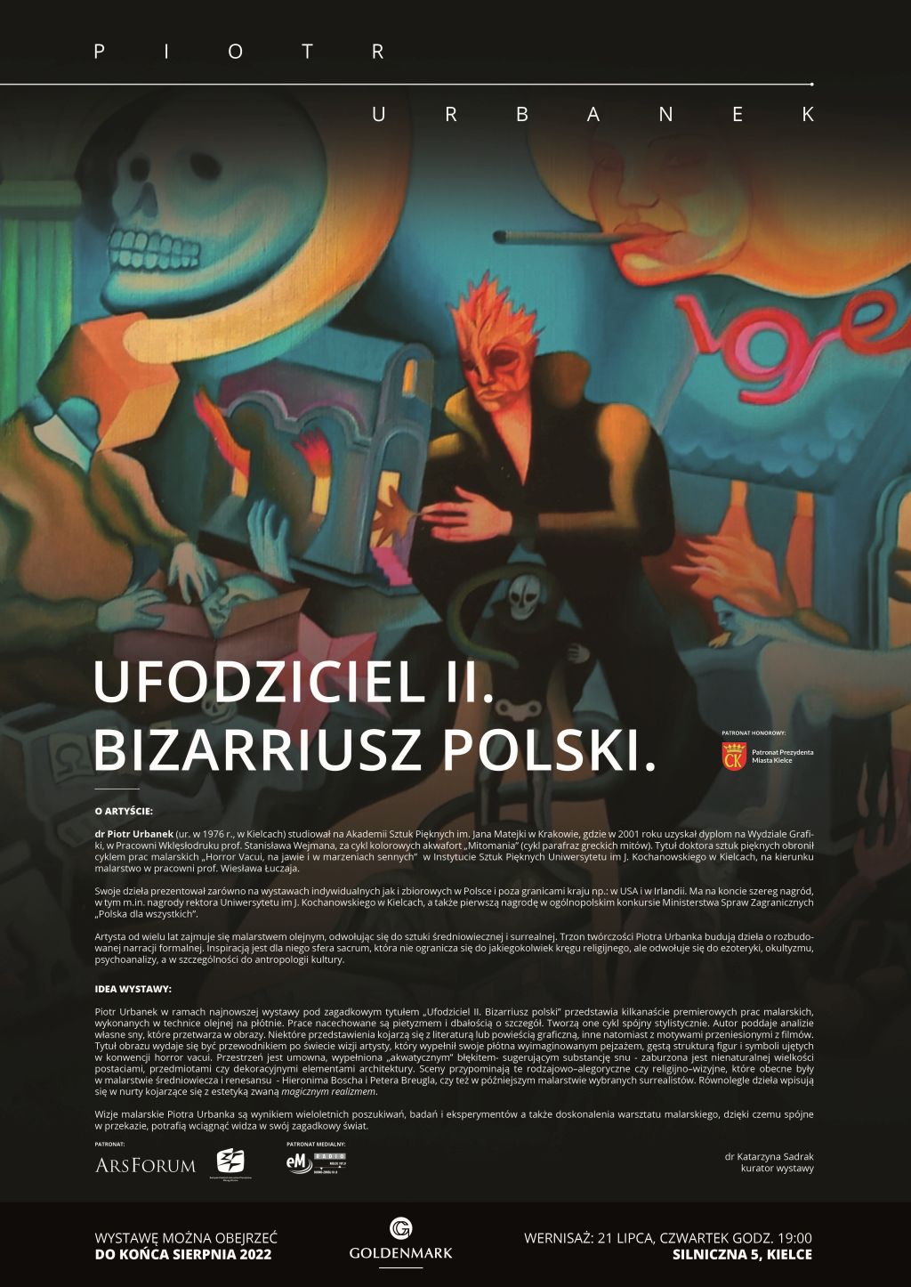 Plakat_B1_Wystawa_Urbanek_12_07_2022_daty