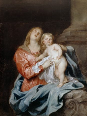 Anthony van Dyck, Madonna z Dzieciątkiem, malarstwo, sztuka XVII w., Niezła Sztuka