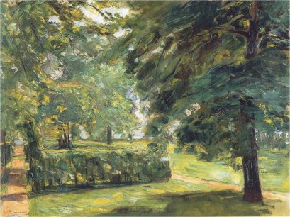 Max Liebermann, Pejzaż parkowy , impresjonizm, malarstwo, sztuka współczesna, sztuka XX w., niezła sztuka