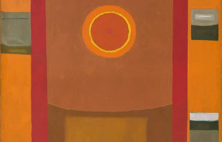 Jerzy Nowosielski, Wschód słońca, 1965, sztuka współczesna, sztuka XX w., sztuka polska, malarstwo, niezła sztuka