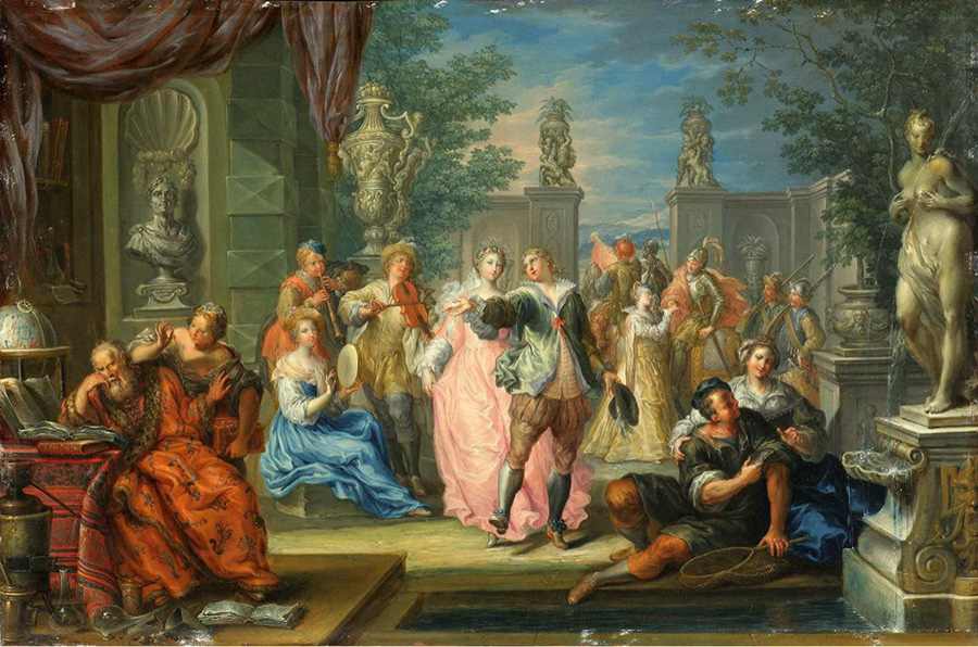 Johann Georg Platzer, Alegoria muzyk, rokoko, sztuka XVIII w., niezła sztuka