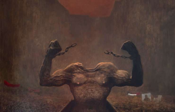 Zdzisław Beksiński, Bez tytułu, malarstwo, sztuka polska, sztuka współczesna, niezła sztuka