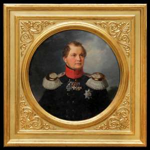 Wilhelm Wach, Portret Fryderyka Wilhelma IV - Króla Prus, portret, malarstwo, sztuka XIX w., niezła sztuka