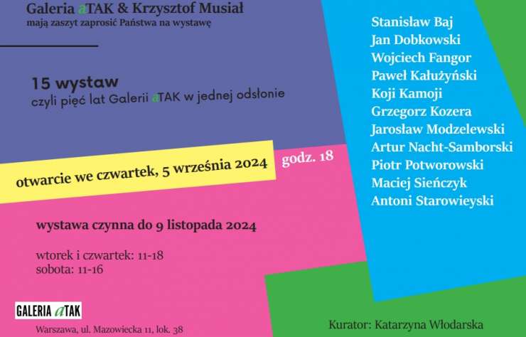 15 wystaw, czyli pięć lat Galerii aTAK w jednej odsłonie, wysatwa, sztuka polska, sztuka zagraniczna, sztuka współczesna, niezła sztuka