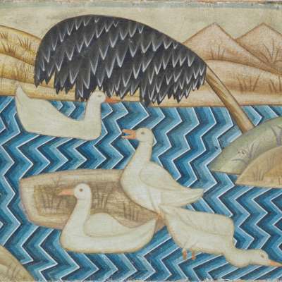 Mykoła Kasperowycz, Kaczki, malarstwo, sztuka XX w., sztuka Ukrainy, malarstwo ukraińskie, niezła sztuka, pejzaż