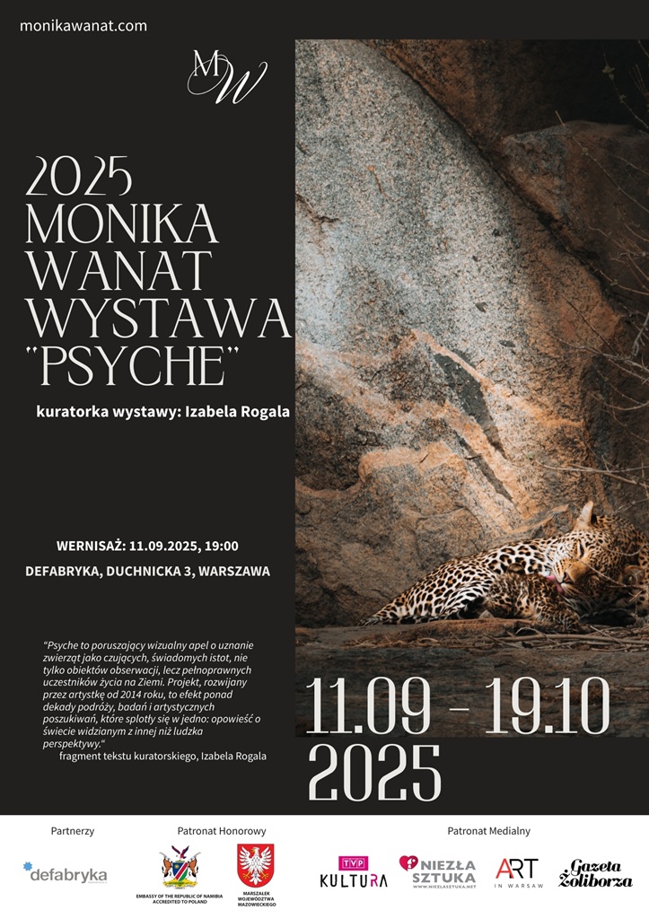 Monika Wanat. Psyche. Wystawa fotografii artystycznej, wystawa, fotografia, fauna, zwierzęta, niezła sztuka
