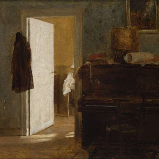 Aleksander Gierymski, Wnętrze mieszkania Gierymskich w Monachium, malarstwo, olej na tekturze, wnętrze, sztuka XIX w., sztuka polska, niezła sztuka