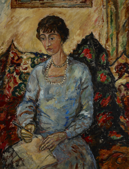 Tytus Czyżewski, Kobieta z książką - Portret Claire Chancerelle, portret, sztuka polska, sztuka XX w.,, malarstwo, niezła sztuka