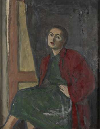 Adam Kossowski, Portret Stefanii Kossowskiej, malarstwo, portret, sztuka polska, sztuka XX w., niezła sztuka