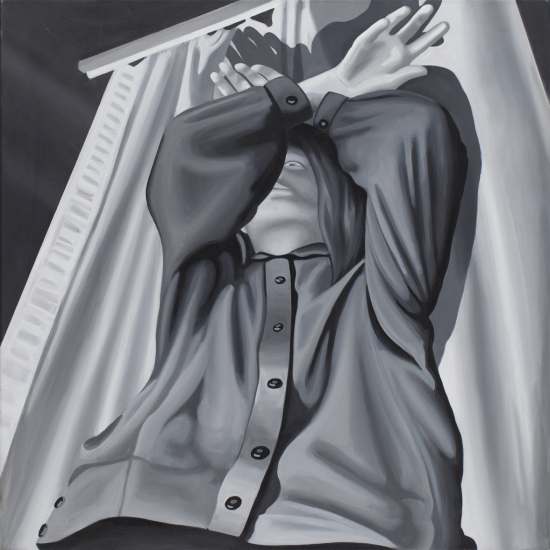 Edna Baud, Hands up, malarstwo, sztuka polska, sztuka nowoczesna, niezła sztuka, portret