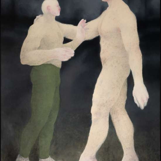 Bartłomiej Flis, Pierwsze spotkanie, malarstwo, sztuka polska, sztuka współczesna, sztuka rodzajowa, niezła sztuka