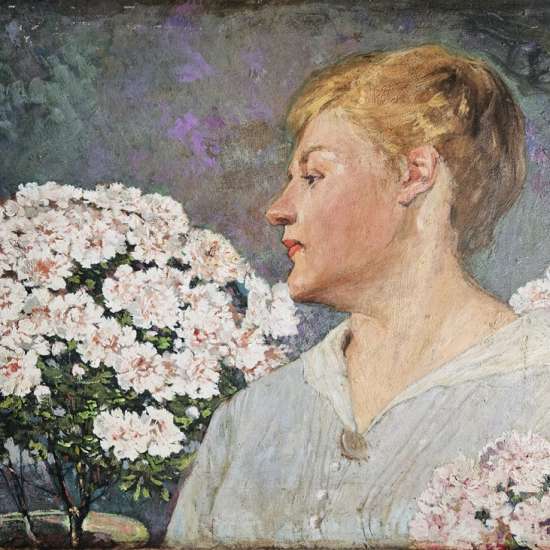 Ludwik Stasiak, Portret kobiety, malarstwo, portret, kobieta, sztuka polska, sztuka XIX w., sztuka XX w., niezła sztuka