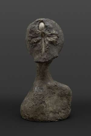 Alina Szapocznikow, Głowa z łyżką, rzeźba, sztuka XX w., portret, sztuka polska, niezła sztuka