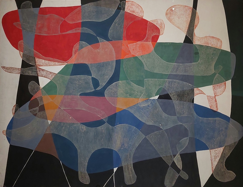 Maria Jarema, Penetracje I, tempera, monotypia, malarstwo, sztuka polska, sztuka nowoczesna, modernizm, niezła sztuka