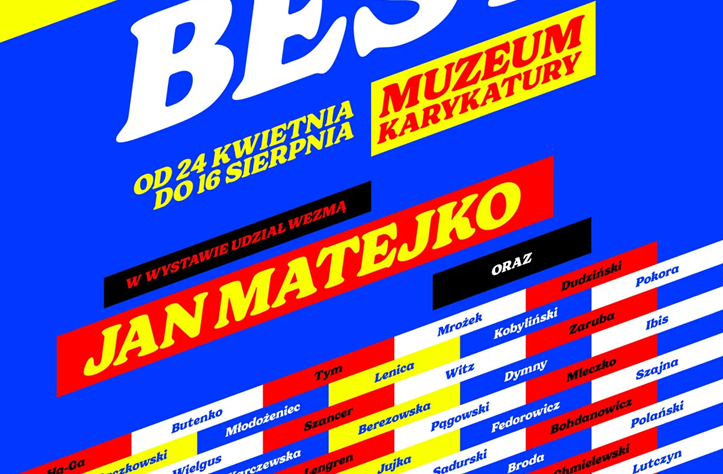 The best of Muzeum Karykatury, wystawa, plakat, sztuka polska, sztuka współczesna, karykatura, grafika, niezła sztuka