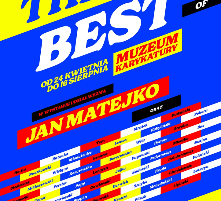 The best of Muzeum Karykatury, wystawa, plakat, sztuka polska, sztuka współczesna, karykatura, grafika, niezła sztuka