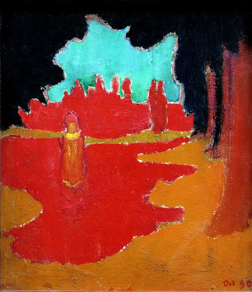 Maurice Denis, Plamy słońca na tarasie, malarstwo, nabizm, sztuka XIX w., niezła sztuka
