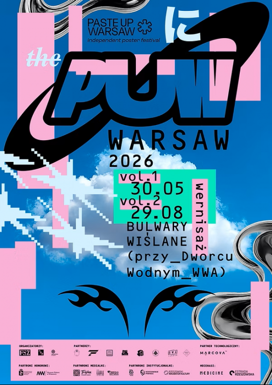 Paste Up Warsaw. Festiwal Plakatu Niezależnego 2026, wystawa, plakat, sztuka uliczna, sztuka współczesna, niezła sztuka