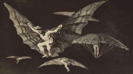 Francisco Goya, Sposób na latanie, grafika, sztuka XIX w., rycina, niezła sztuka