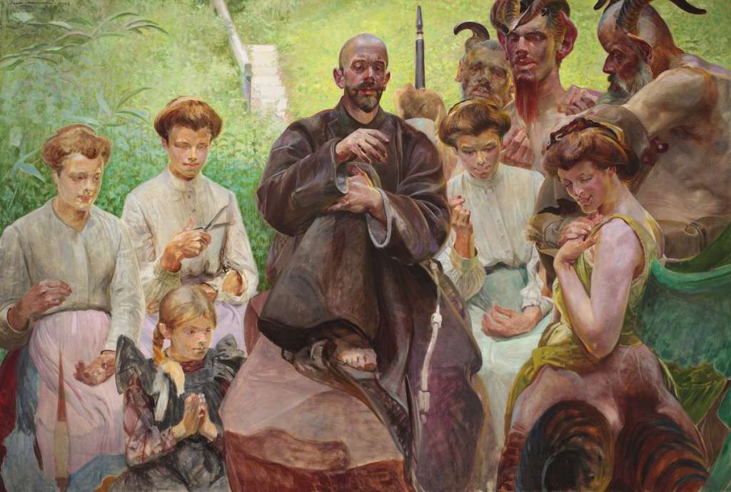 Jacek Malczewski, Święty Franciszek, malarstwo, portret, sztuka polska, sztuka XX w., niezła sztuka