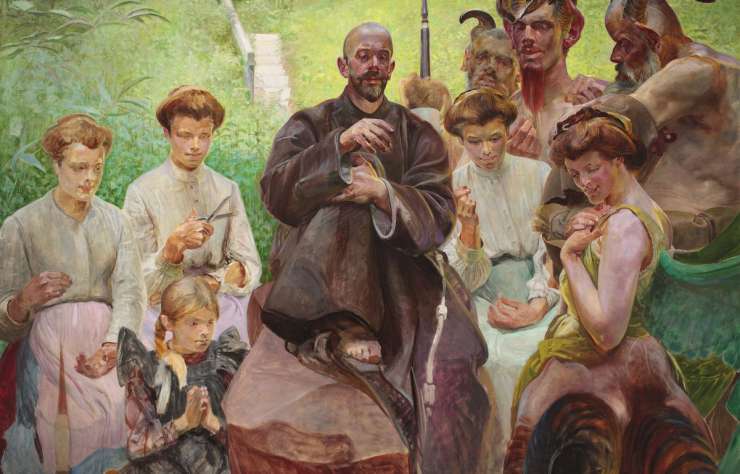 Jacek Malczewski, Święty Franciszek, malarstwo, portret, sztuka polska, sztuka XX w., niezła sztuka