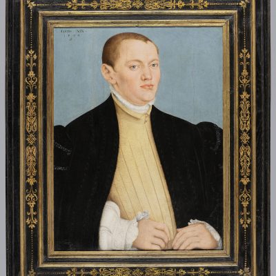 Lucas Cranach mł. (1515–1586), Portret młodego mężczyzny, malarstwo niemieckie, sztuka XVI w., renesans, niezła sztuka